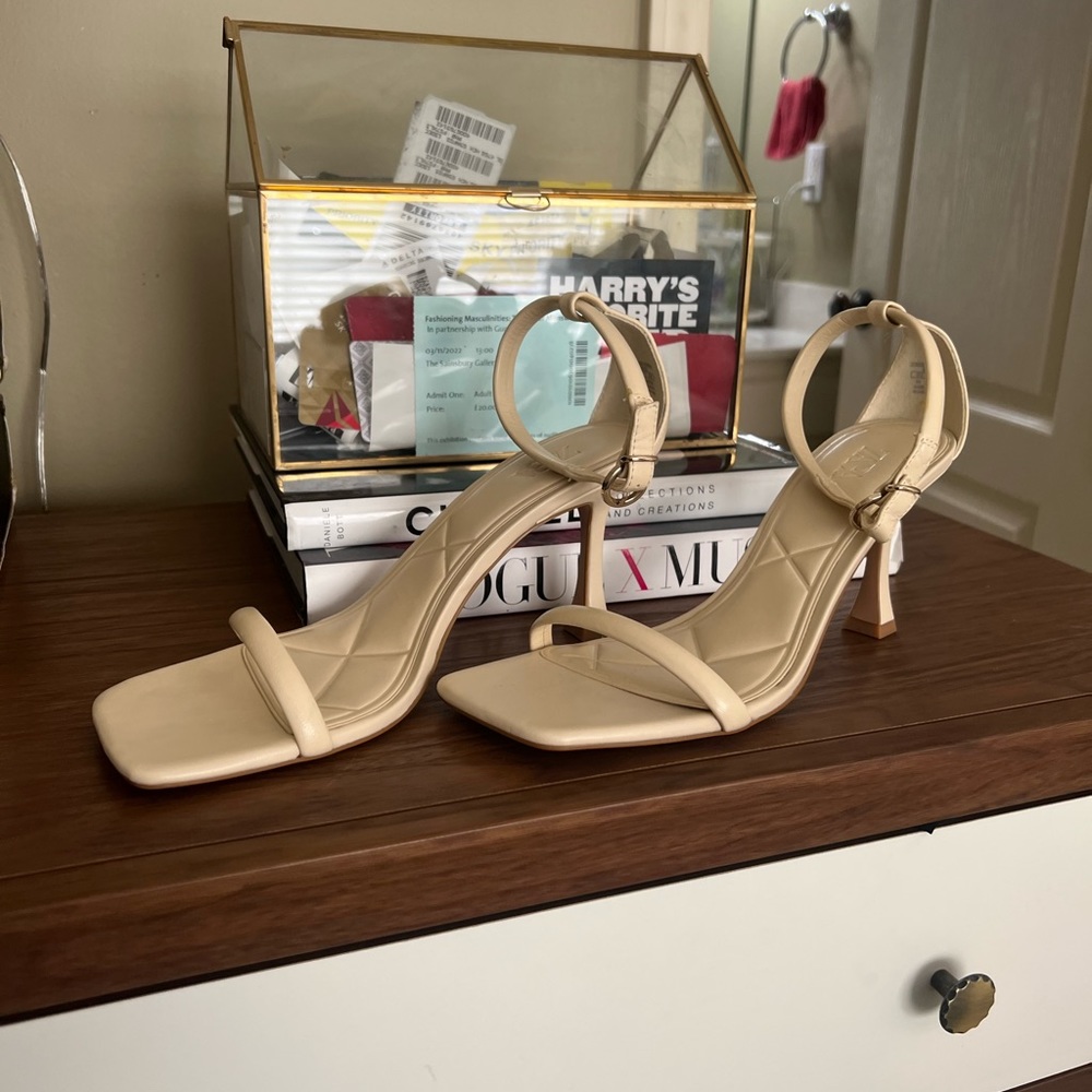 ZARA Strappy Square Toe Heels